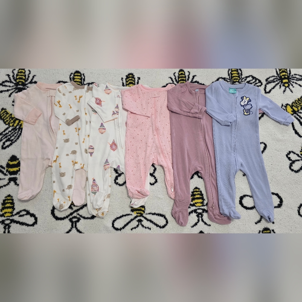 6 PC Bundle pajamas Size 3M Carter's. Cloud Island, Baby Views, Disney and More
